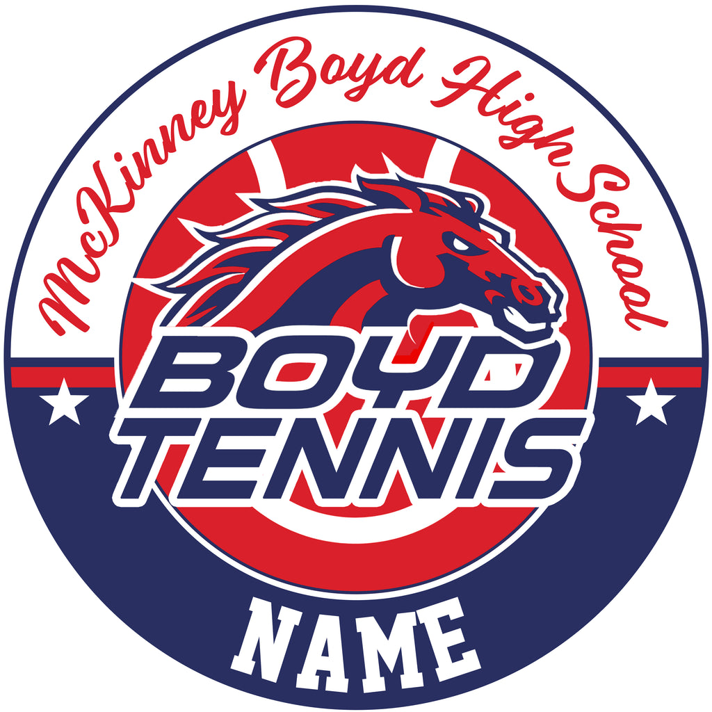 Boyd Tennis Metal Yard Sign with Name Personalization