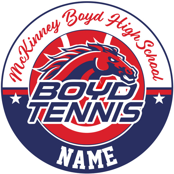 Boyd Tennis Metal Yard Sign with Name Personalization