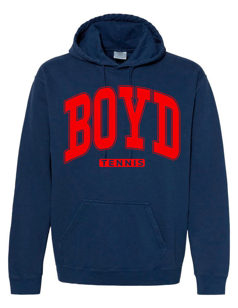 McKinney Boyd Tennis Oversized Print Navy Hoodie | Personalization Option