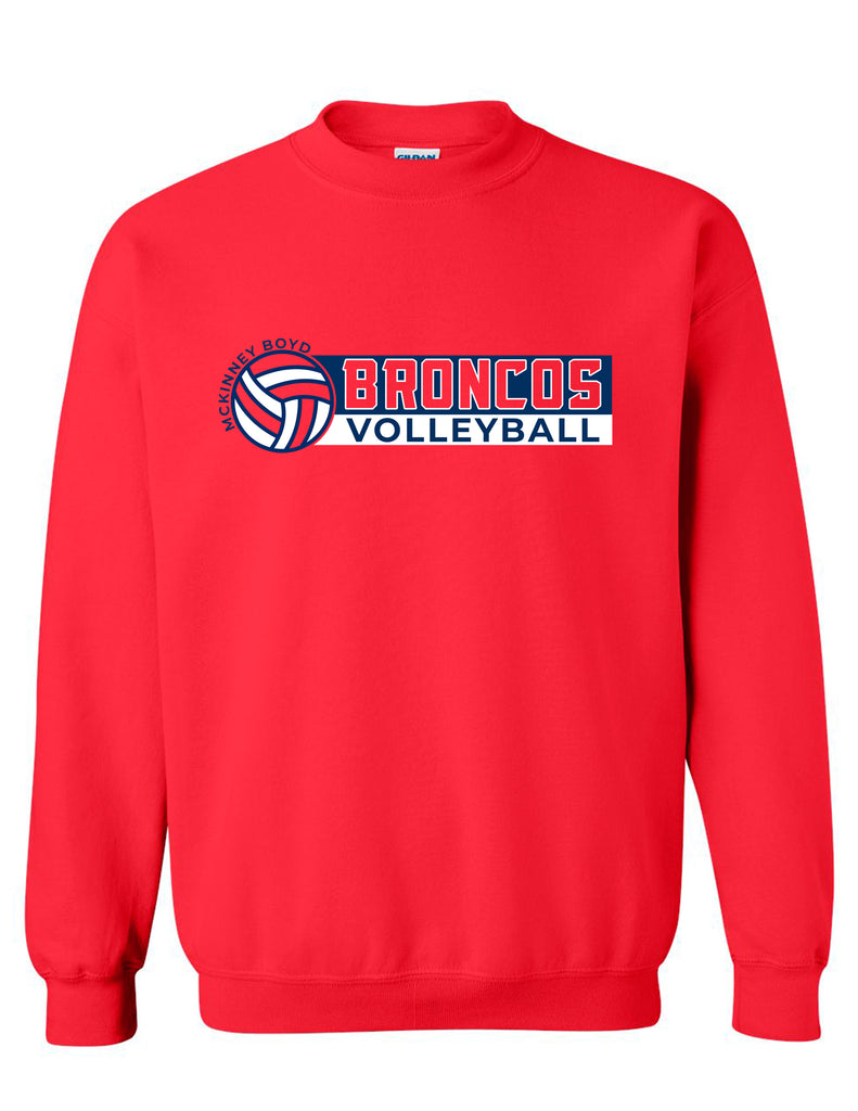 McKinney Boyd Volleyball Red Simple Crewneck Sweatshirt