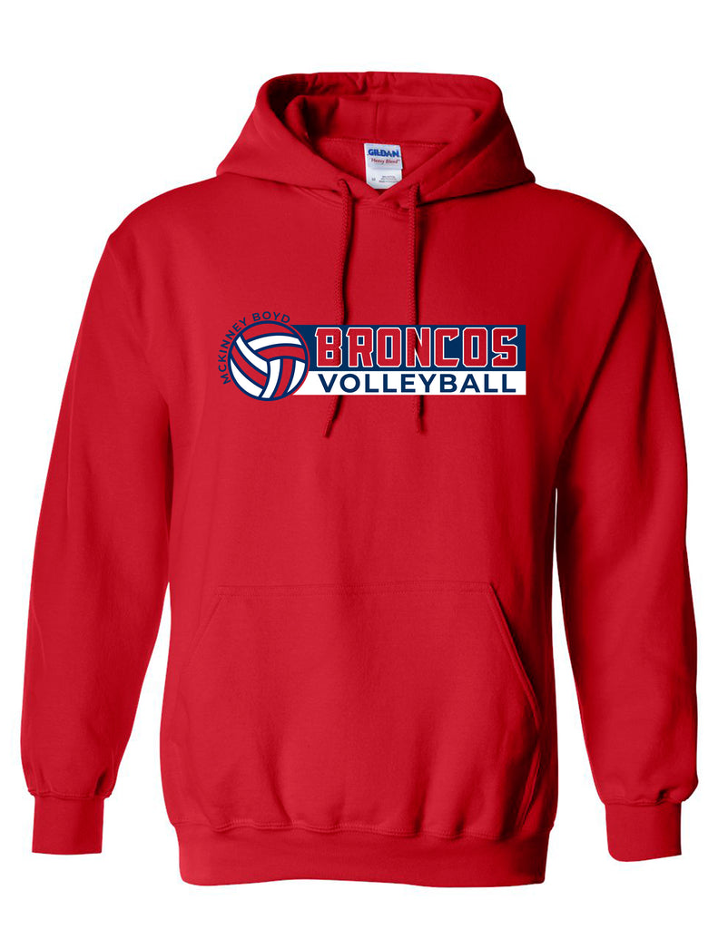 McKinney Boyd Volleyball Red Simple Design Hoodie