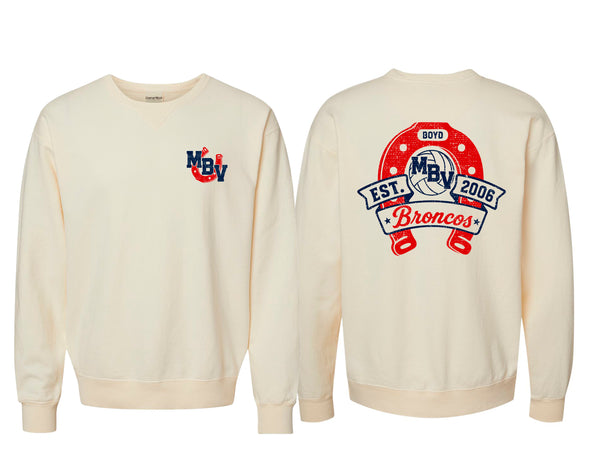 Boyd Volleyball Horseshoe Parchment Comfort Wash Crewneck