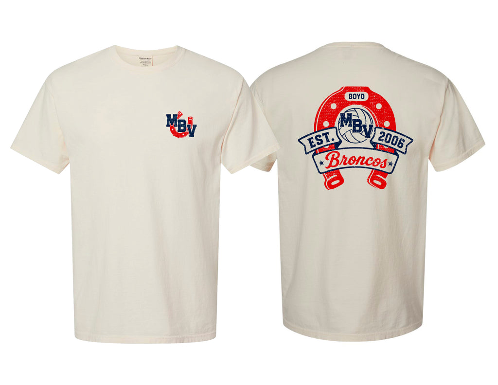 Boyd Volleyball Horseshoe Parchment Comfort Wash Tee