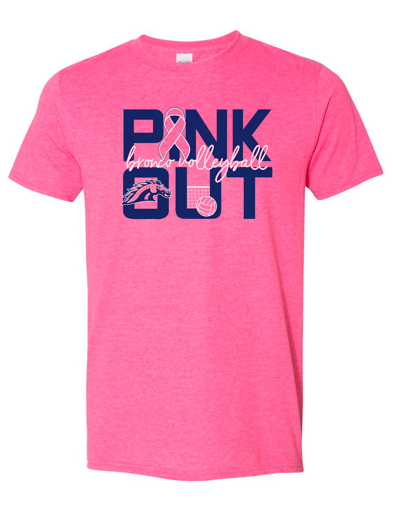 Boyd Volleyball Pink Out Heathered Heliconia Gildan Softstyle Tee
