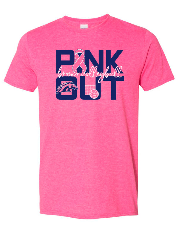 Boyd Volleyball Pink Out Heathered Heliconia Gildan Softstyle Tee