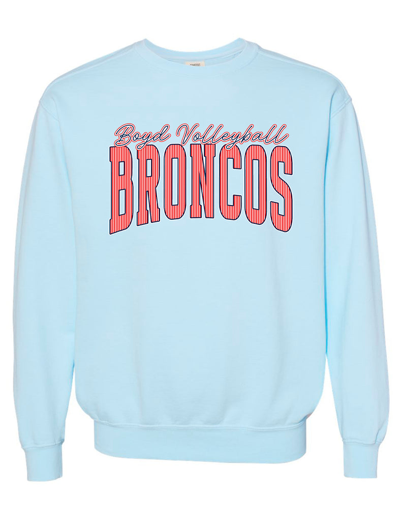 Boyd Volleyball Pinstripe Chambray Comfort Colors Crewneck