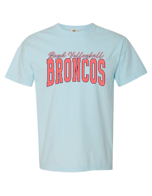 Boyd Volleyball Pinstripe Chambray Comfort Colors Tee