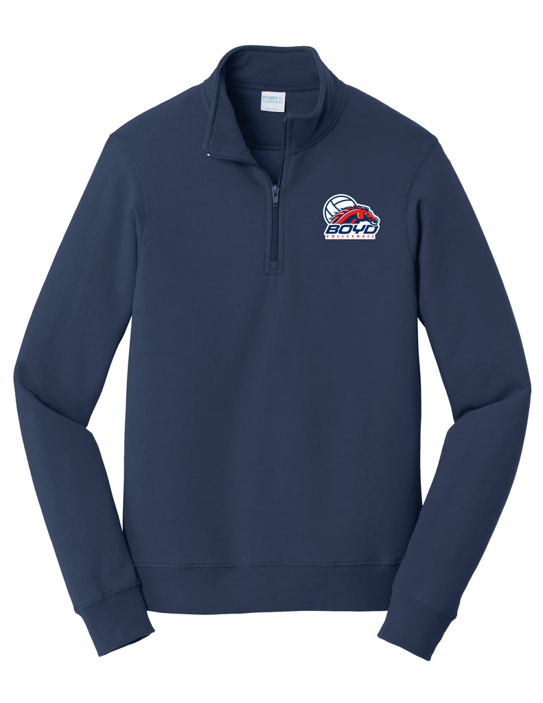 Boyd Volleyball Port & Co Navy Quarter Zip Sweatshirt