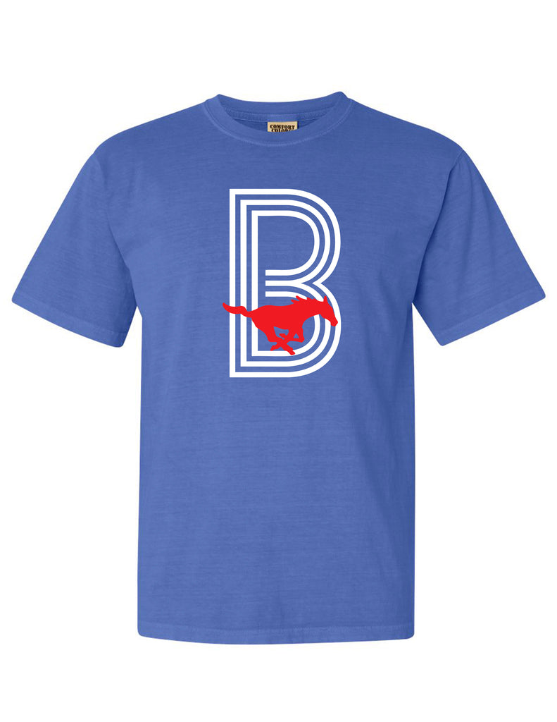 Boyd Volleyball SMU Style B Flo Blue Comfort Colors Tee