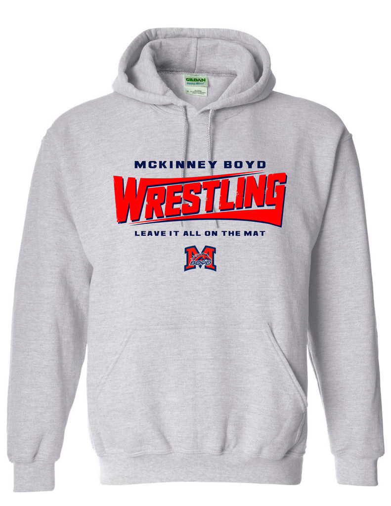 Boyd Wrestling Ash Gray Leave It On The Mat Hoodie