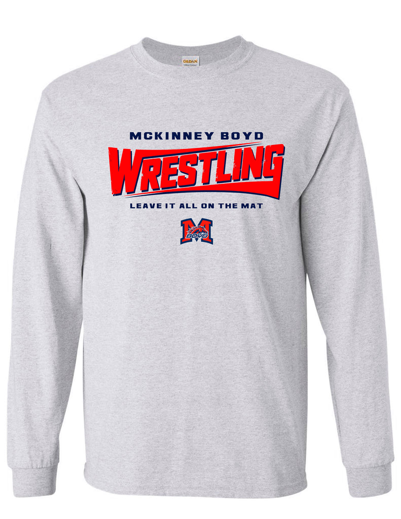 Boyd Wrestling Ash Gray Leave It On The Mat LS Tee