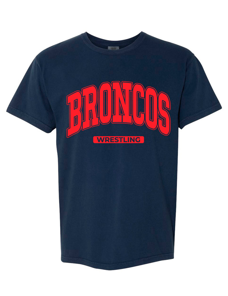 Boyd Wrestling Comfort Colors Navy Oversized Print SS Tee