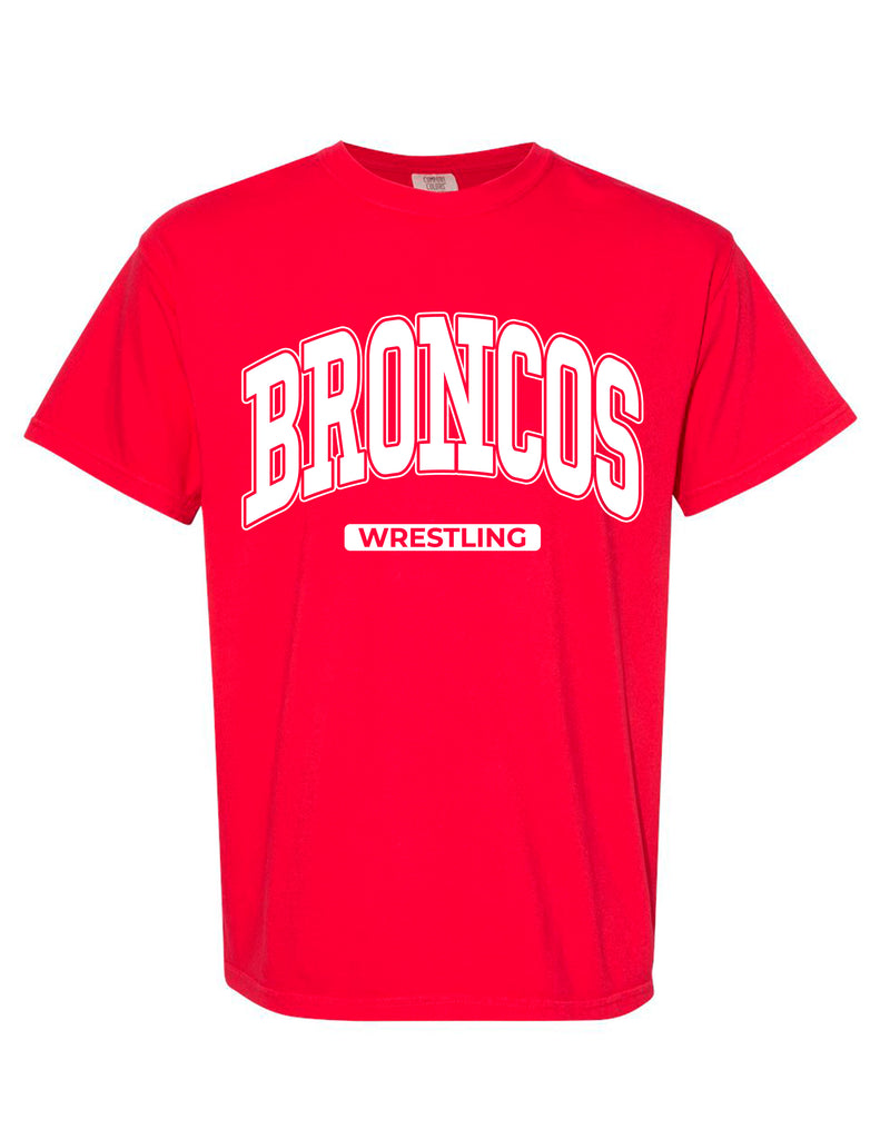 Boyd Wrestling Comfort Colors Red Oversized Print SS Tee