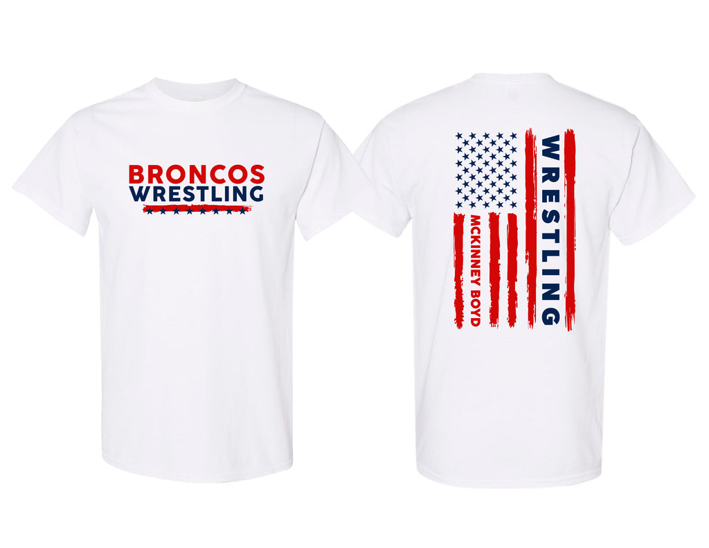 Boyd Wrestling Gildan White Flag Short Sleeve T-Shirt