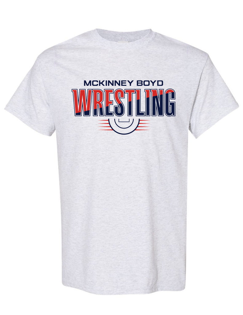 Boyd Wrestling Gildan Ash Gray Half Circle Short Sleeve T-Shirt