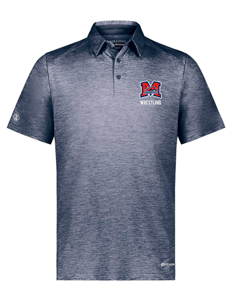 Boyd Wrestling Holloway Heathered Navy Polo