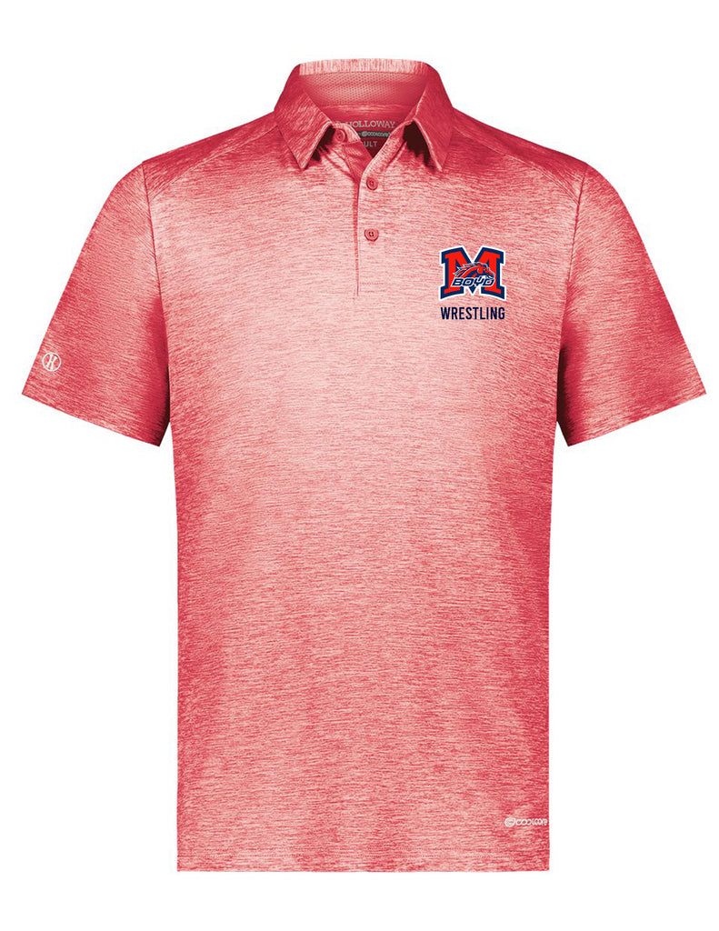 Boyd Wrestling Holloway Heather Red Polo w/Embroidery