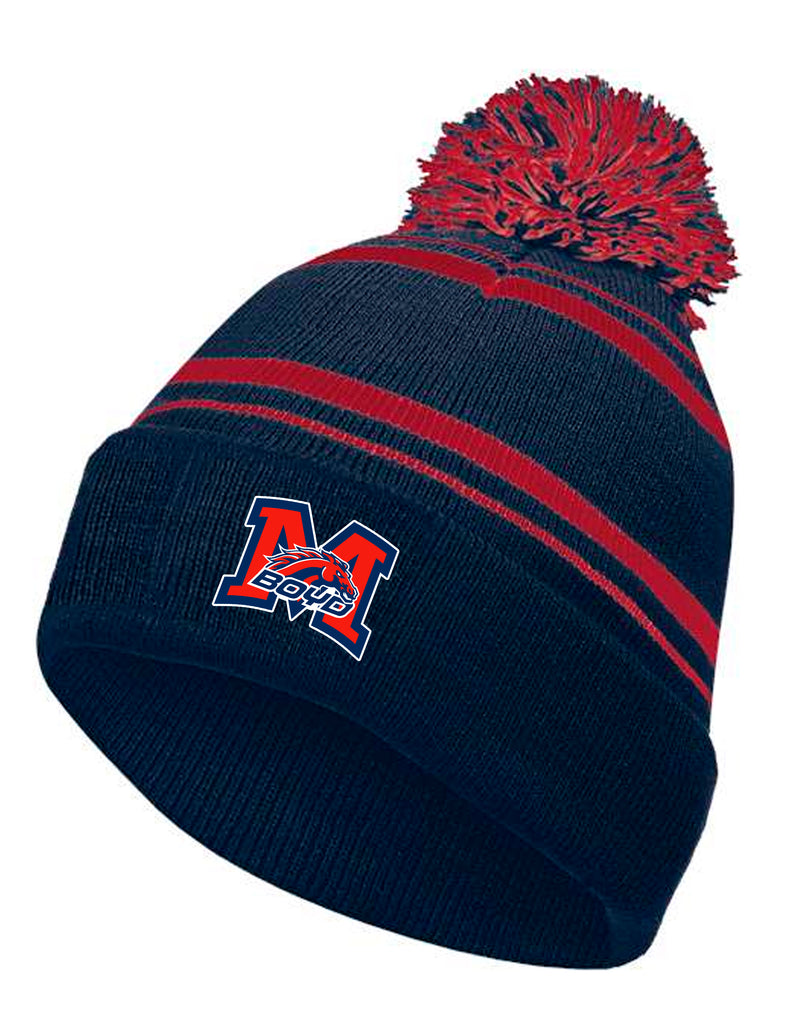 Boyd Wrestling Holloway Homecoming Striped Pom Beanie
