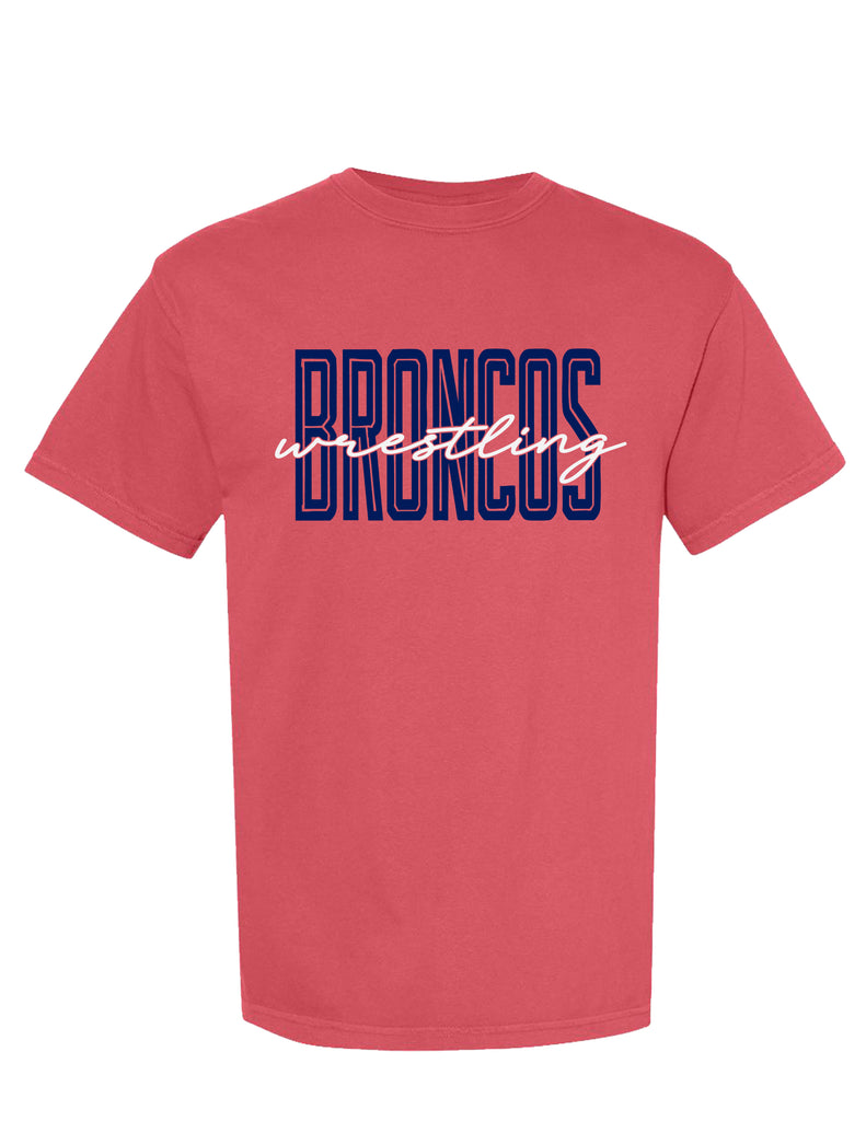 Boyd Wrestling Comfort Color Crimson Inline Script Short Sleeve T-Shirt