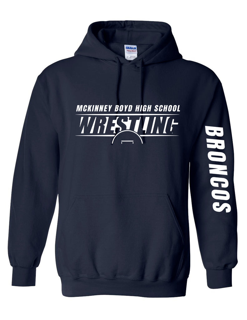 Boyd Wrestling Navy Broncos Design Hoodie