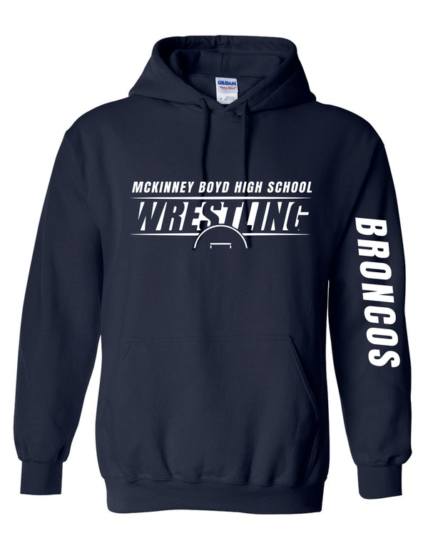 Boyd Wrestling Navy Broncos Design Hoodie
