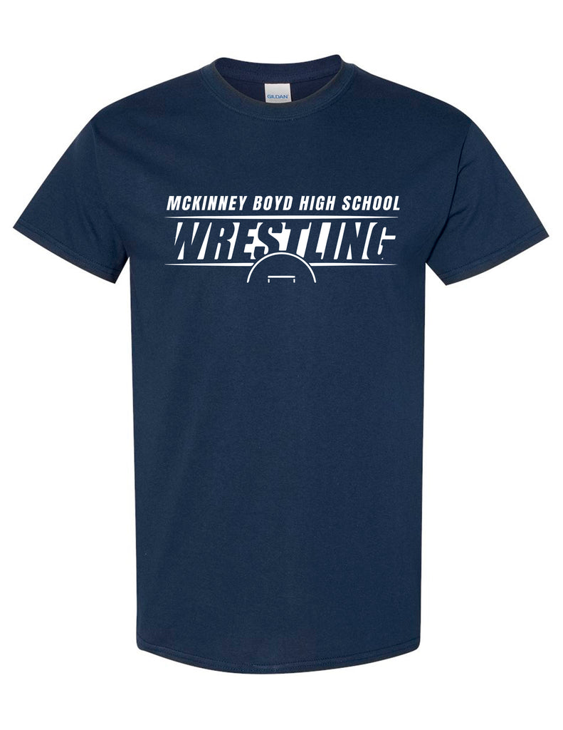 Boyd Wrestling Navy Broncos Design SS Tee