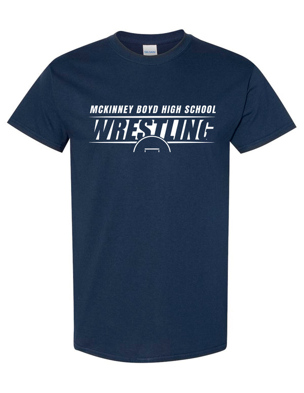 Boyd Wrestling Navy Broncos Design SS Tee