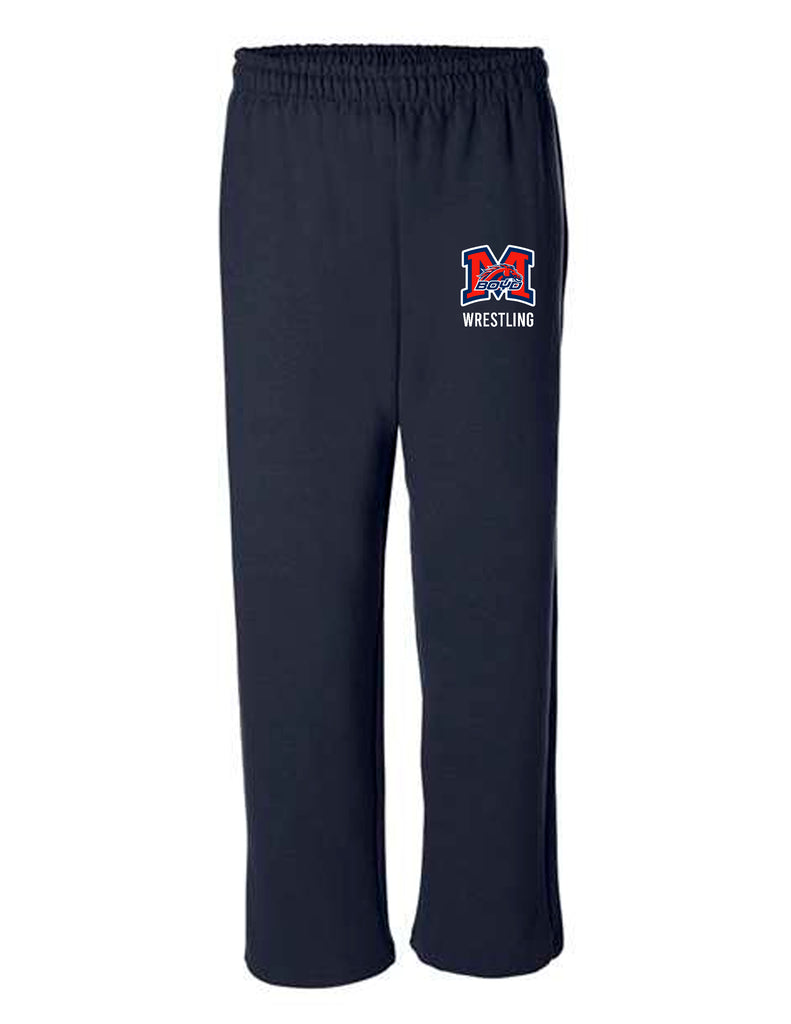 Boyd Wrestling Gildan Navy Open Bottom Sweatpant