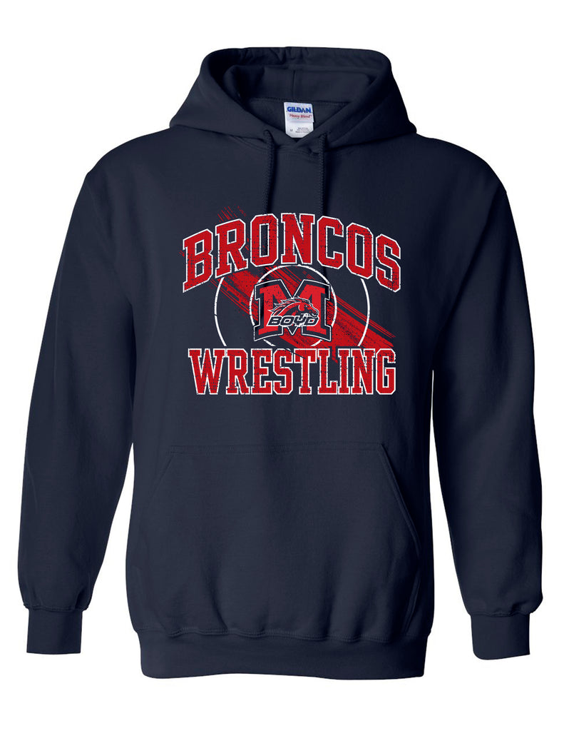 Boyd Wrestling Gildan Navy Paint Hoodie
