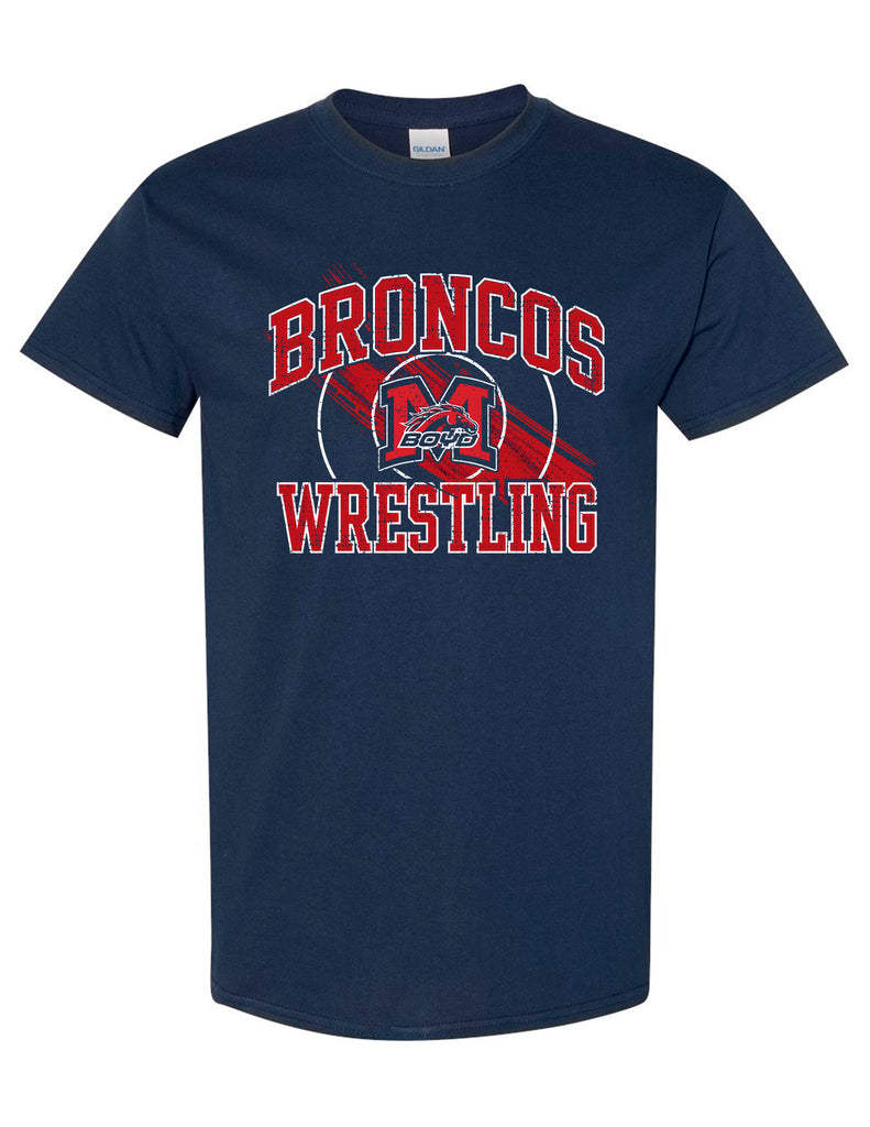 Boyd Wrestling Gildan Navy Paint Short Sleeve T-Shirt