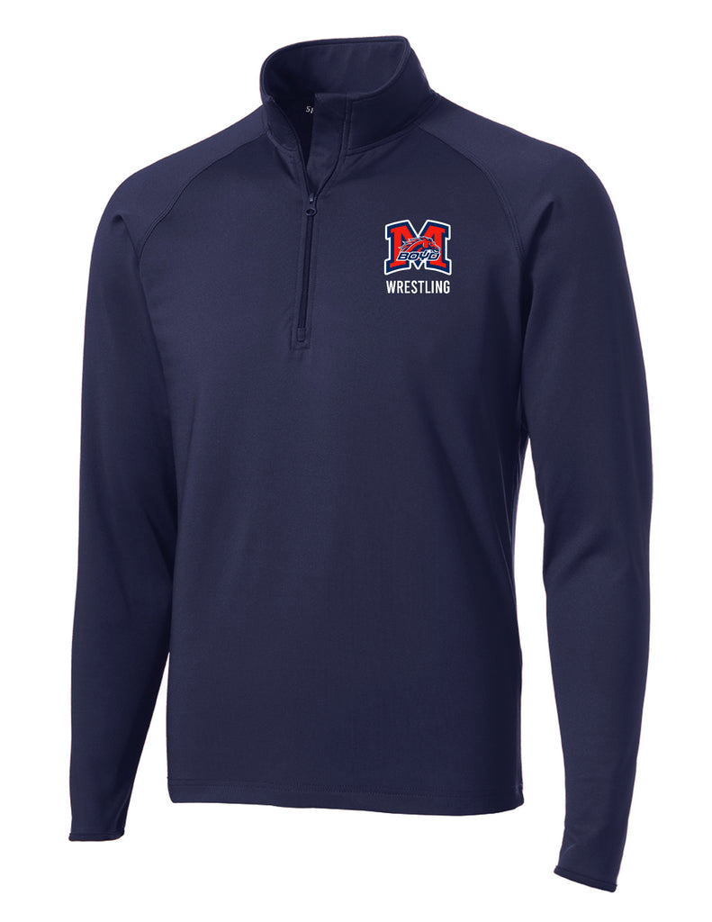 Boyd Wrestling Sports Tek Navy 1/4 Zip w/Embroidery