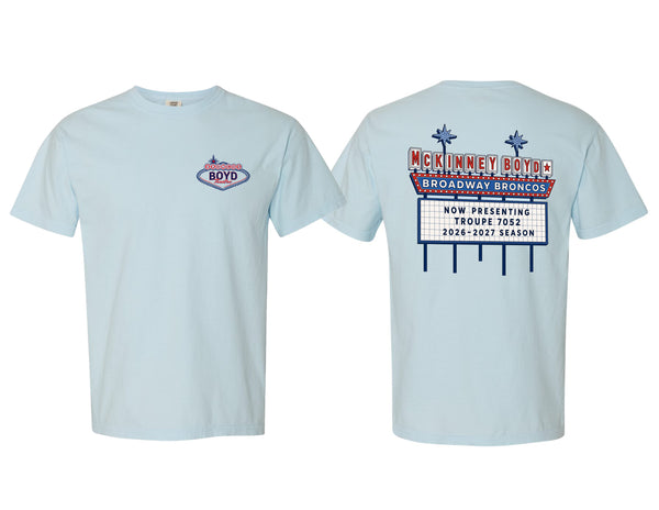 Broadway Broncos Marquis Chambray Comfort Colors Tee