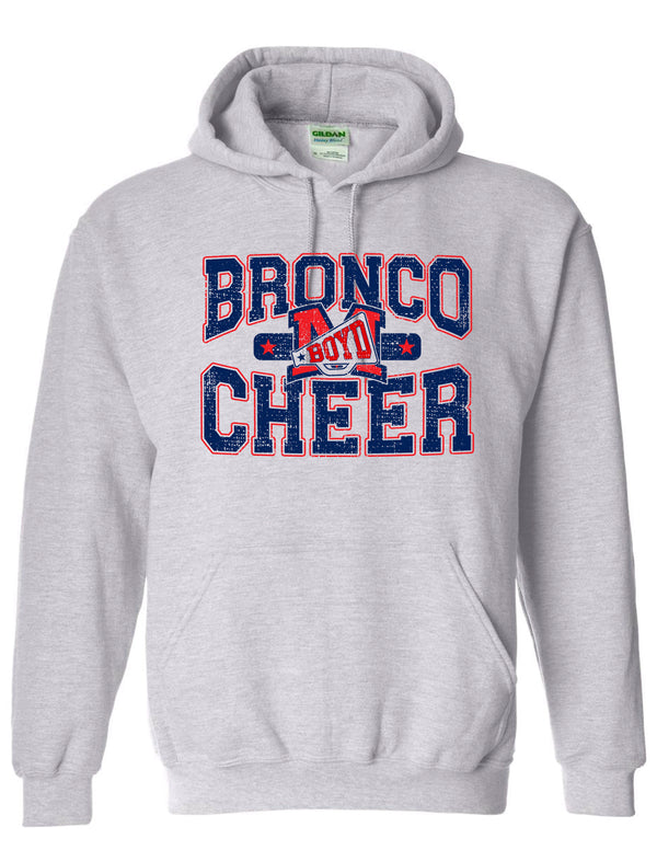 McKinney Boyd Cheer Bronco Cheer Ash Gray Hoodie