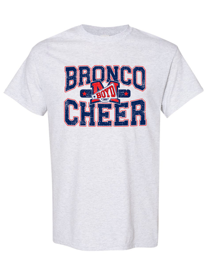 McKinney Boyd Cheer Bronco Cheer Ash Gray Tee