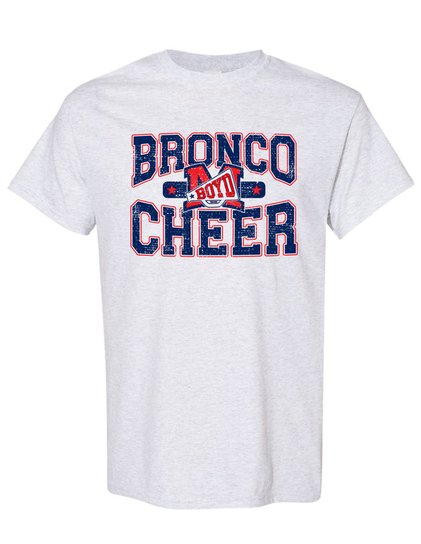 McKinney Boyd Cheer Bronco Cheer Ash Gray Tee