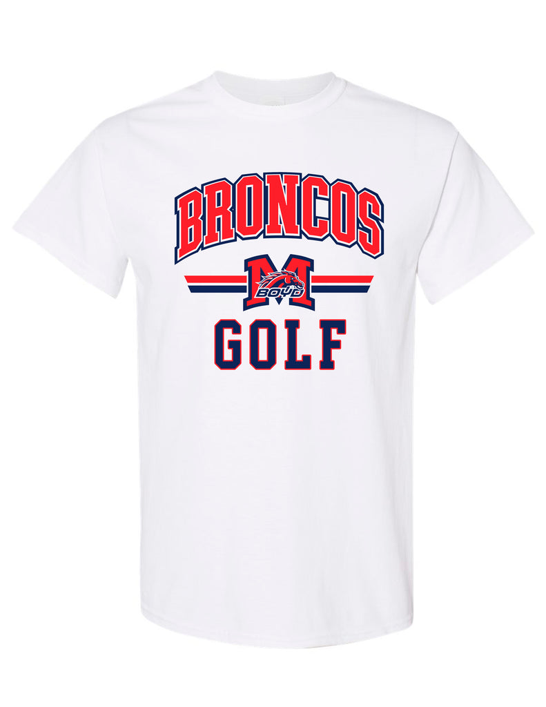 Boyd Golf White Stripe Design SS Tee
