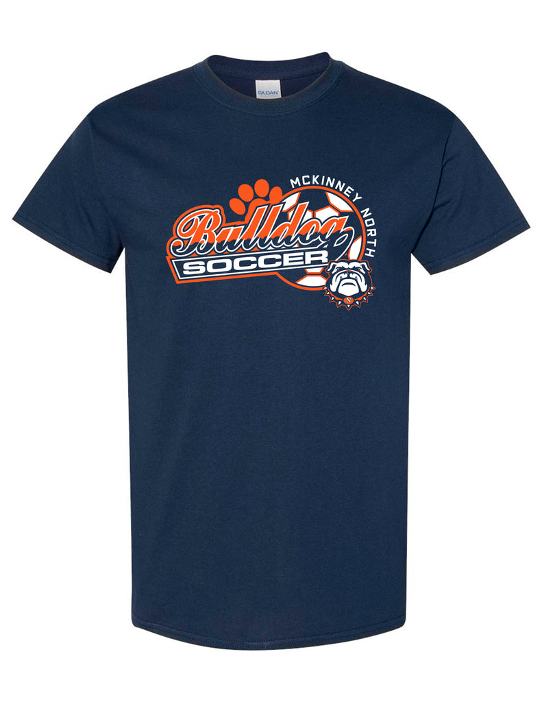 North Soccer Navy Paw Ball Design | Short or Long Sleeves