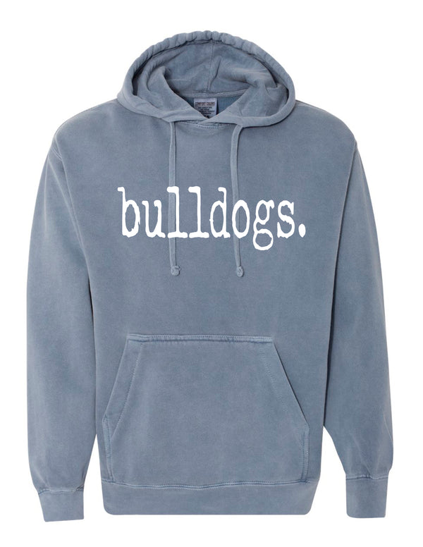 McKinney North Cheer Bulldogs Type Design Comfort Colors Blue Jean Hoodie