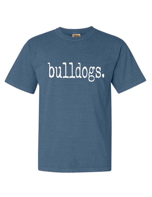 McKinney North Cheer Bulldogs Type Design Comfort Colors Blue Jean Tee