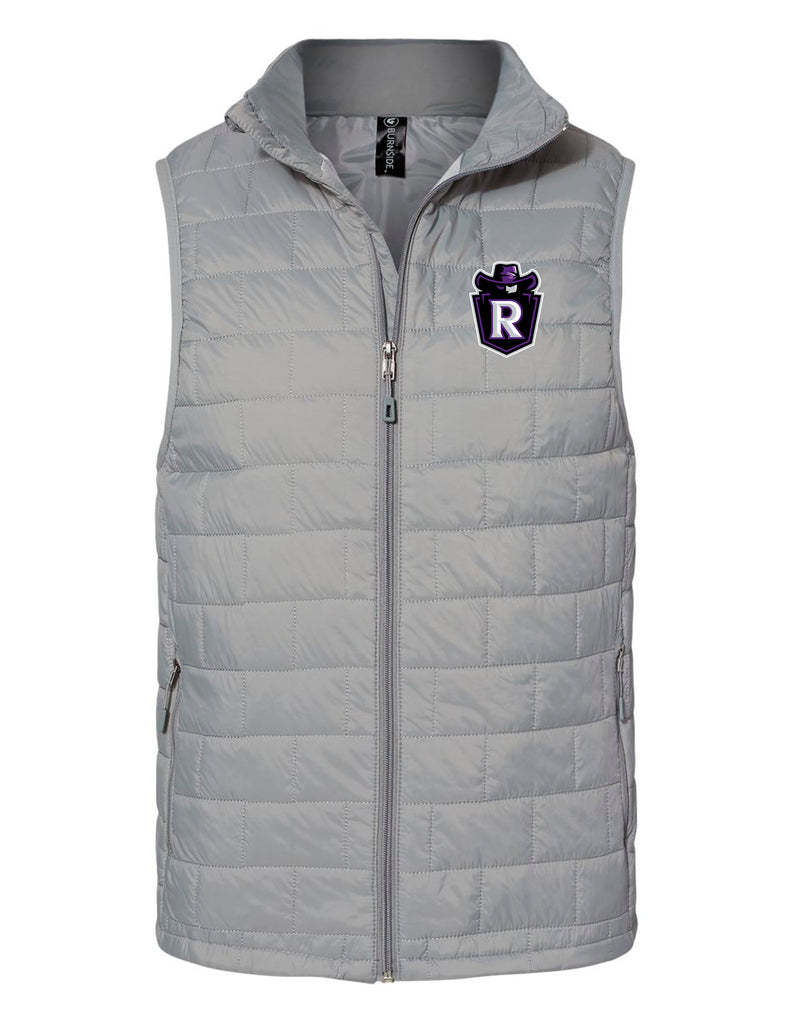 Richland Cheer Burnside Quilted Mens Vest Silver