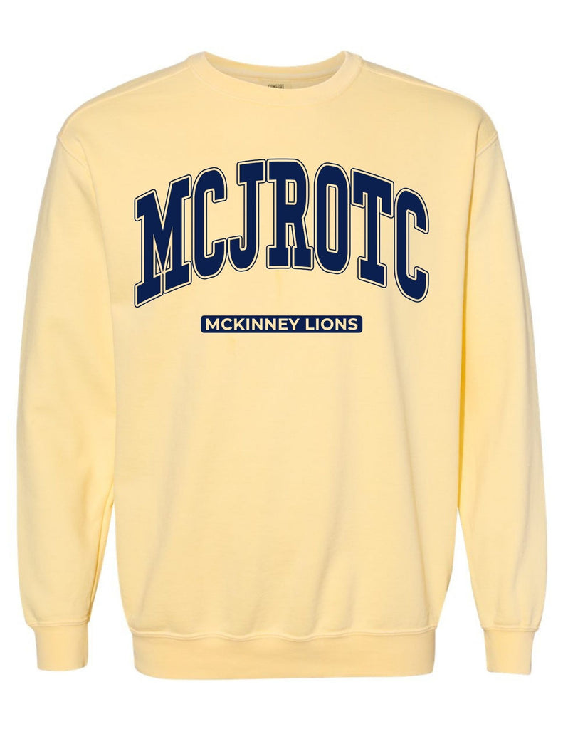 McKinney High JROTC Comfort Colors Butter Oversized Crewneck Sweatshirt