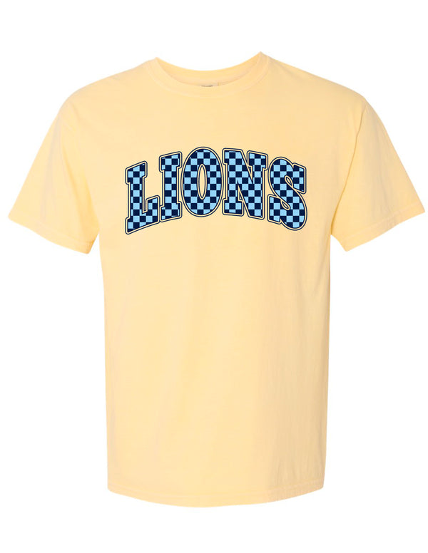 MHS English Butter Checker Lions Tee