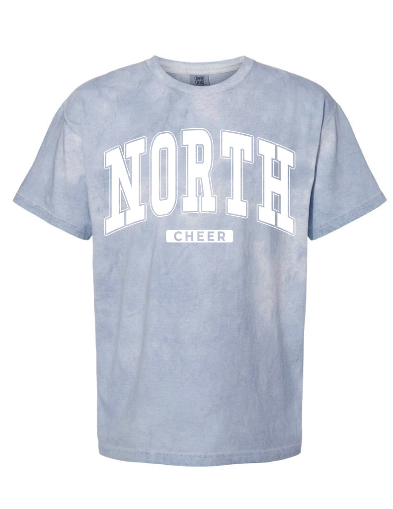 North Cheer Oversized Print Comfort Colors Colorblast Tee