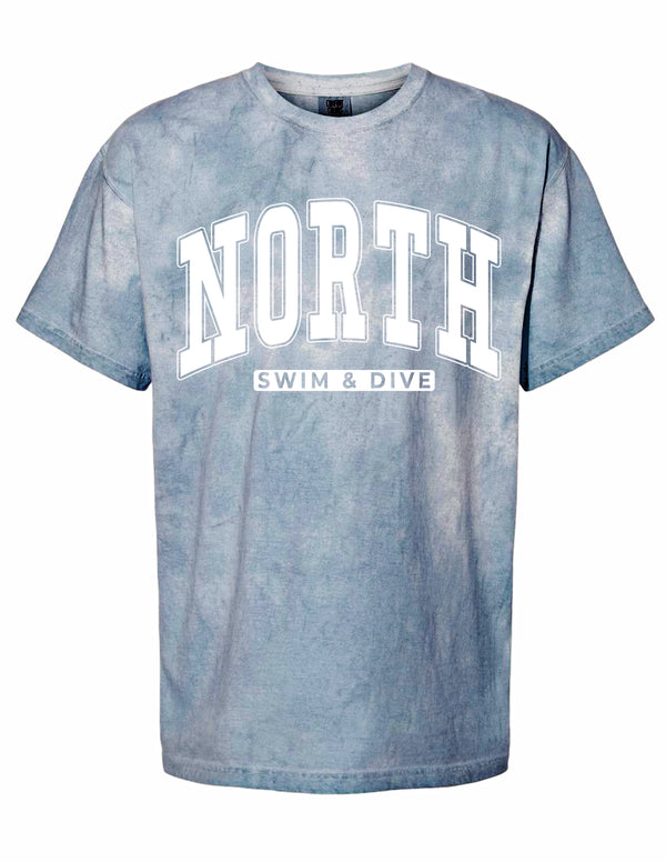 North Swim Comfort Colors Ocean Colorblast Oversized Print Design SS Tee