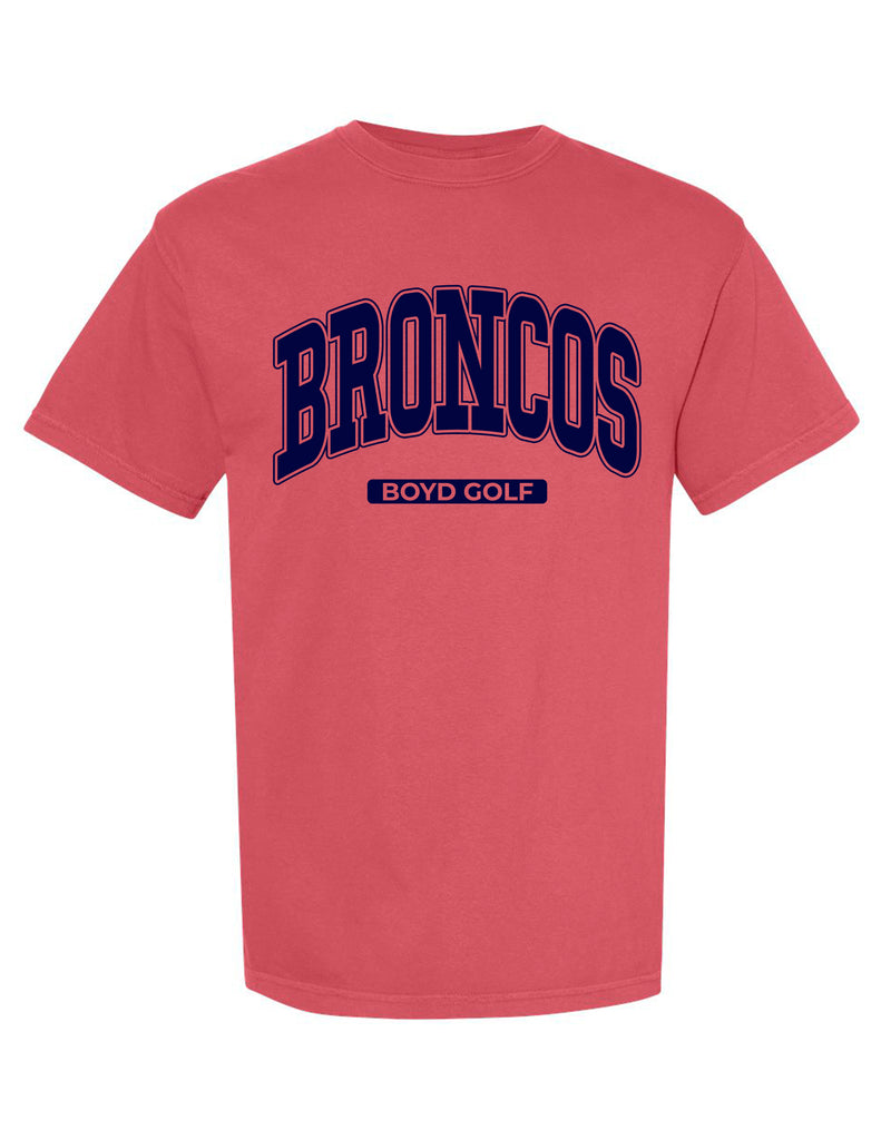 Boyd Golf Comfort Colors Crimson Oversized Print Design SS Tee