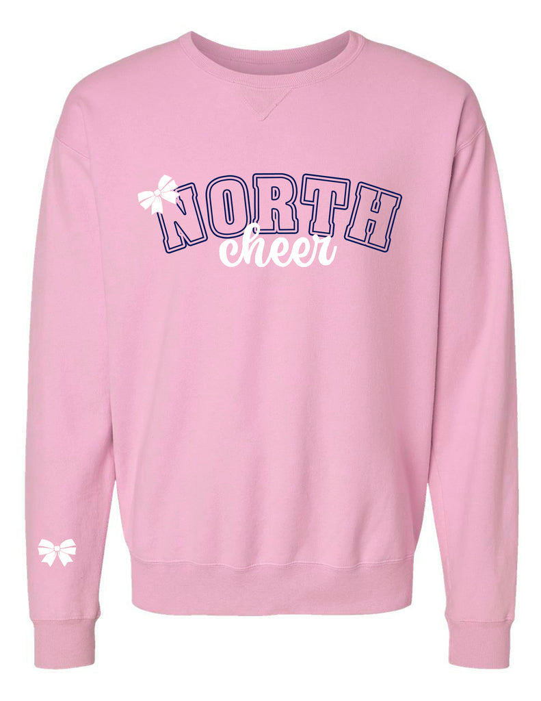 McKinney North Cheer Comfort Wash Cotton Candy Crewneck with Sleeve Personalization Option