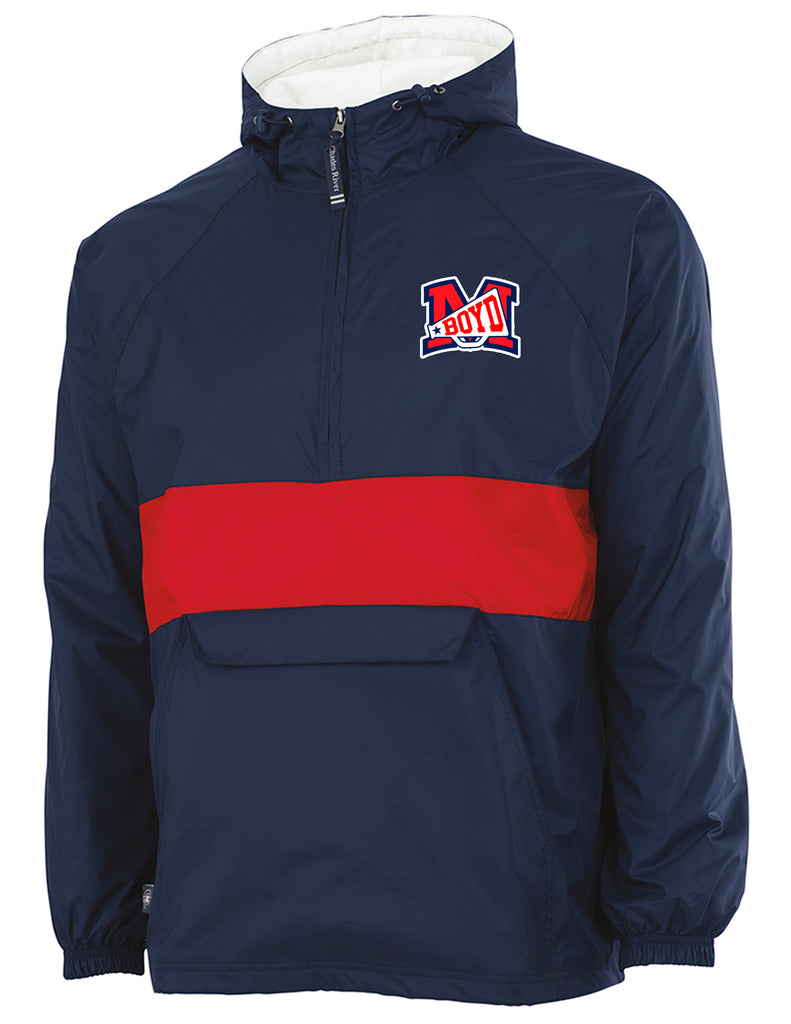 Boyd Cheer Charles River Navy & Red All-Weather Pullover