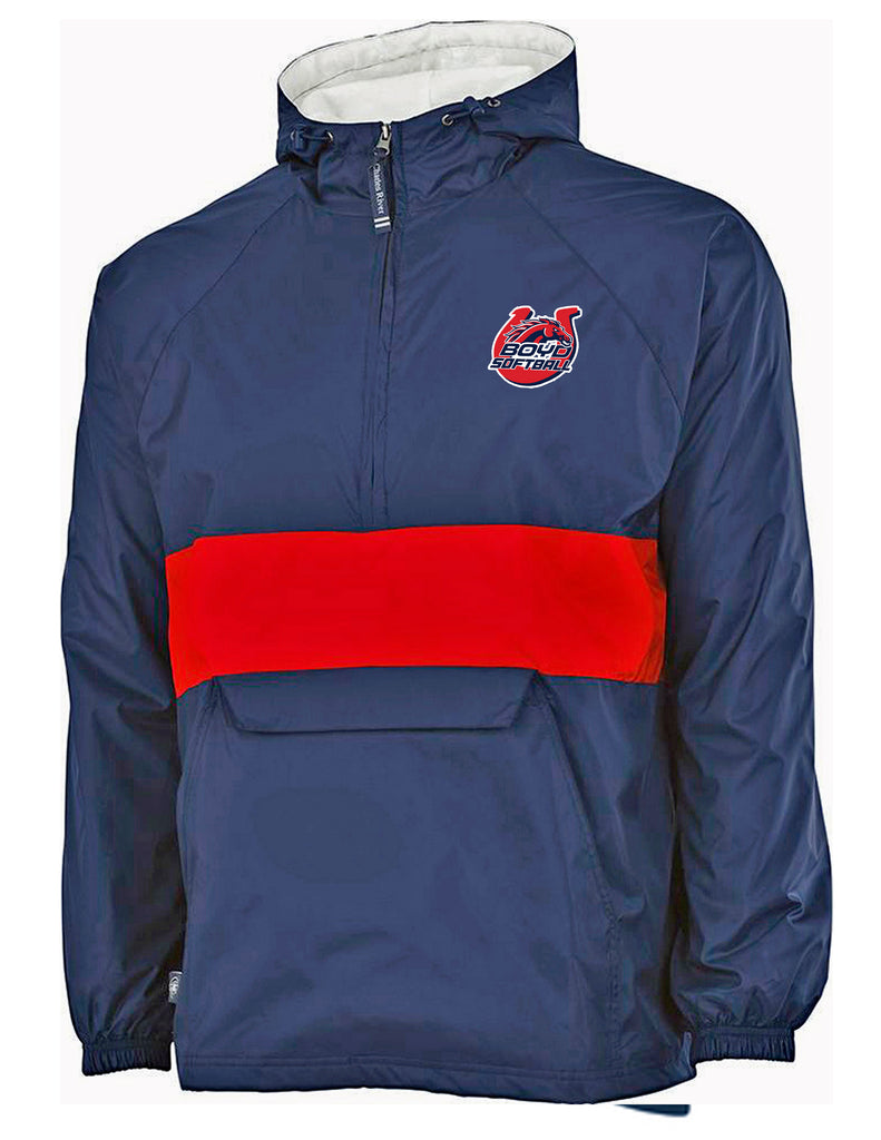 Boyd Softball Charles River All-Weather Pullover with Embroidered Logo