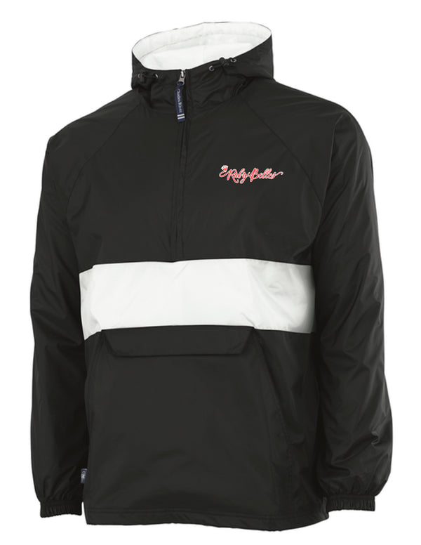 Ruby Belles Charles River All Weather Pullover Black/White Stripe