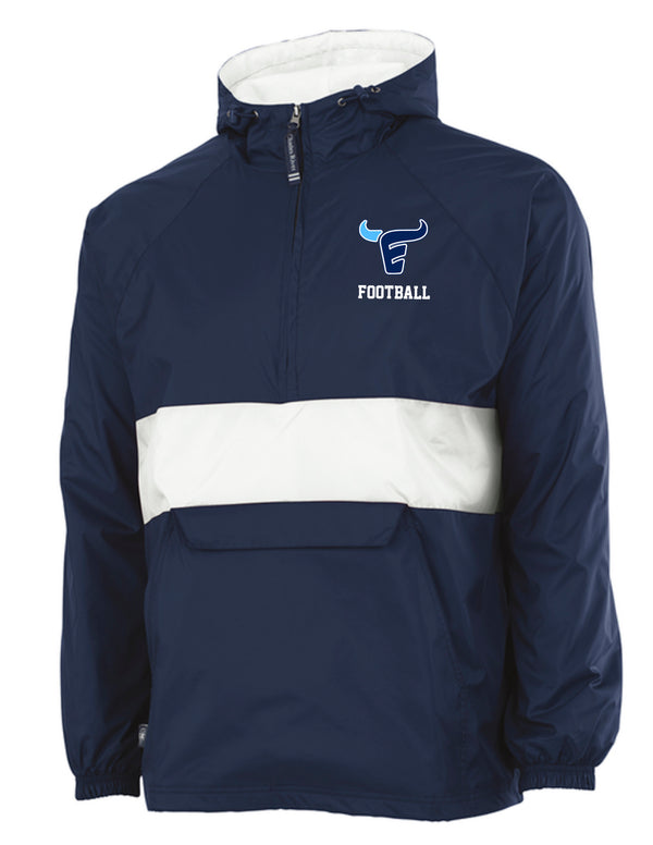 Emerson Football Charles River All Weather Pullover Navy with White Stripe